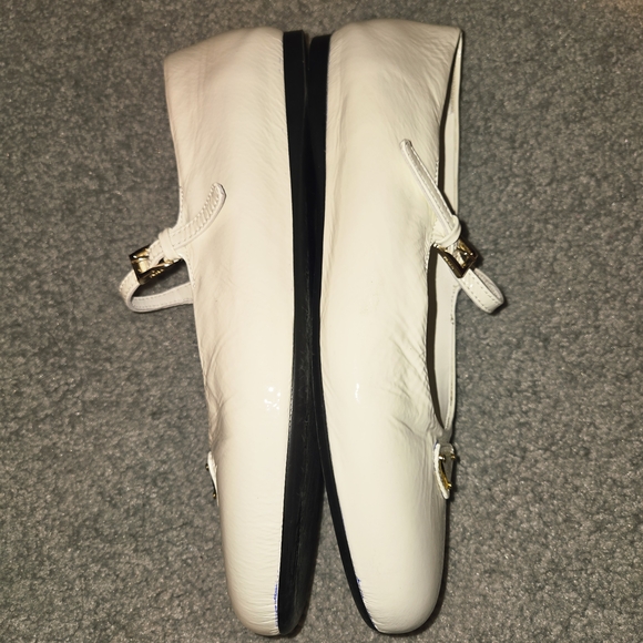 Prada Women's White Patent Mary Jane Flats - Picture 8 of 15